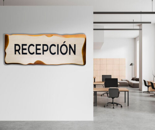 Escultura letrero recepción - Imagen 3