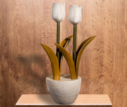 Esculturas macetero dos tulipanes - Imagen 4