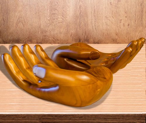 Esculturas de madera par de manos 30 centímetros - Imagen 3