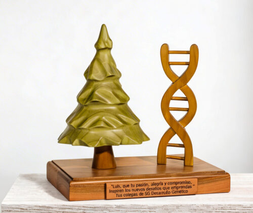 Escultura en madera Bioforest Arauco