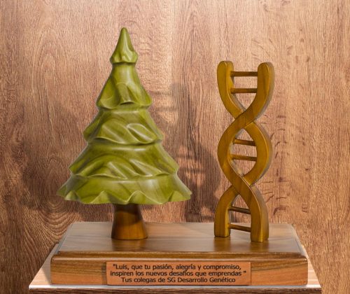 Escultura en madera Bioforest Arauco
