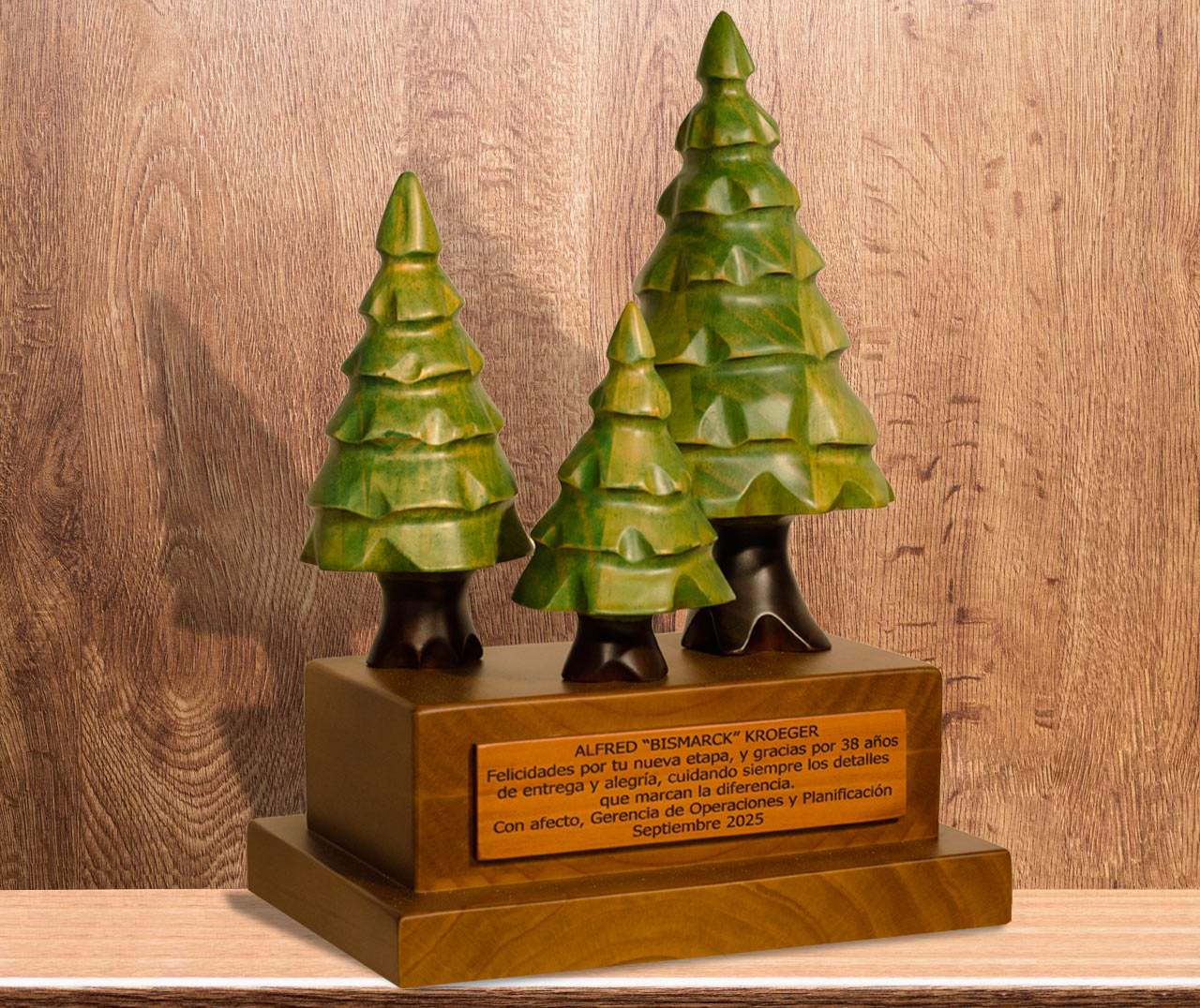 Escultura en madera Tres Pinos - Imagen 4