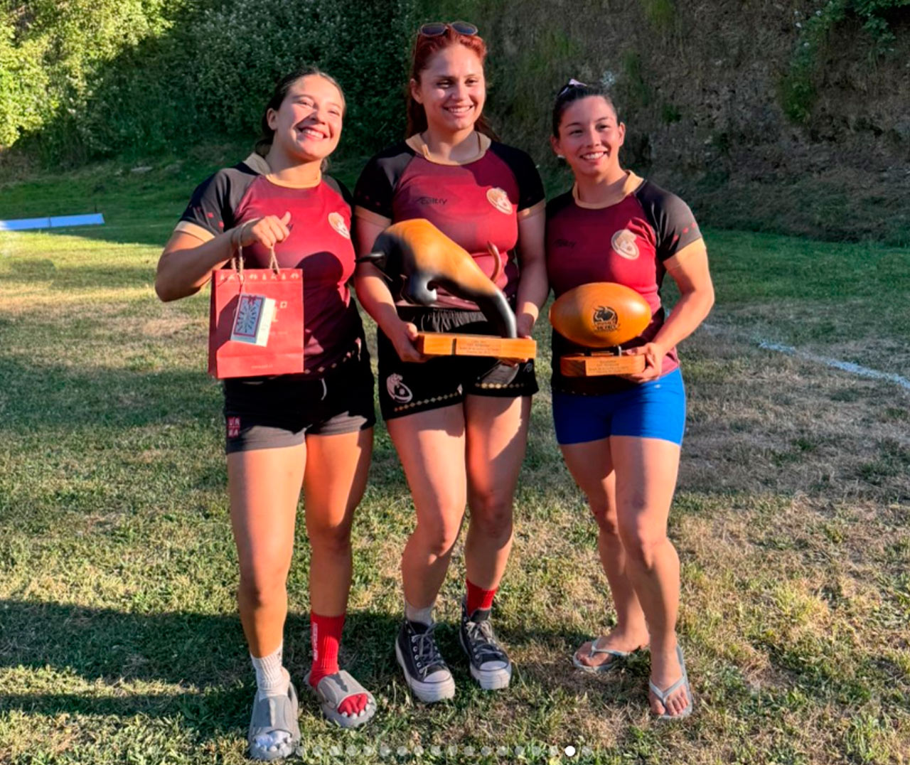 Esculturas en madera campeonato rugby de la leche y carne - Imagen 5